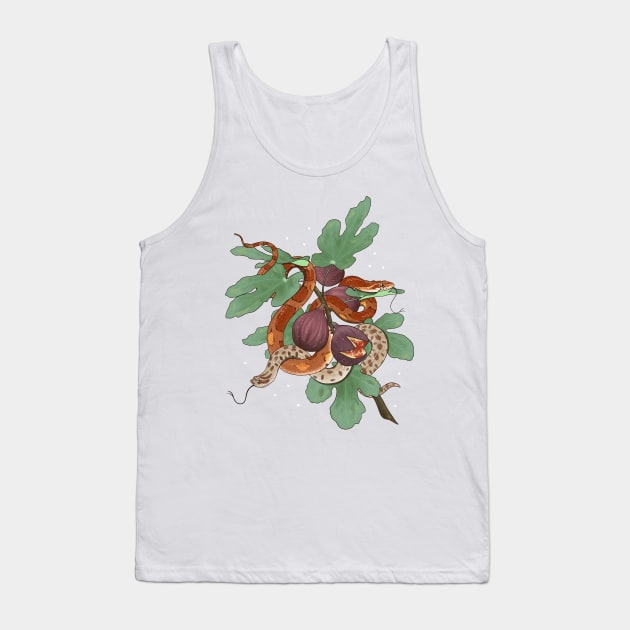 Corn Snake and Hognose Snake with Figs Tank Top by starrypaige